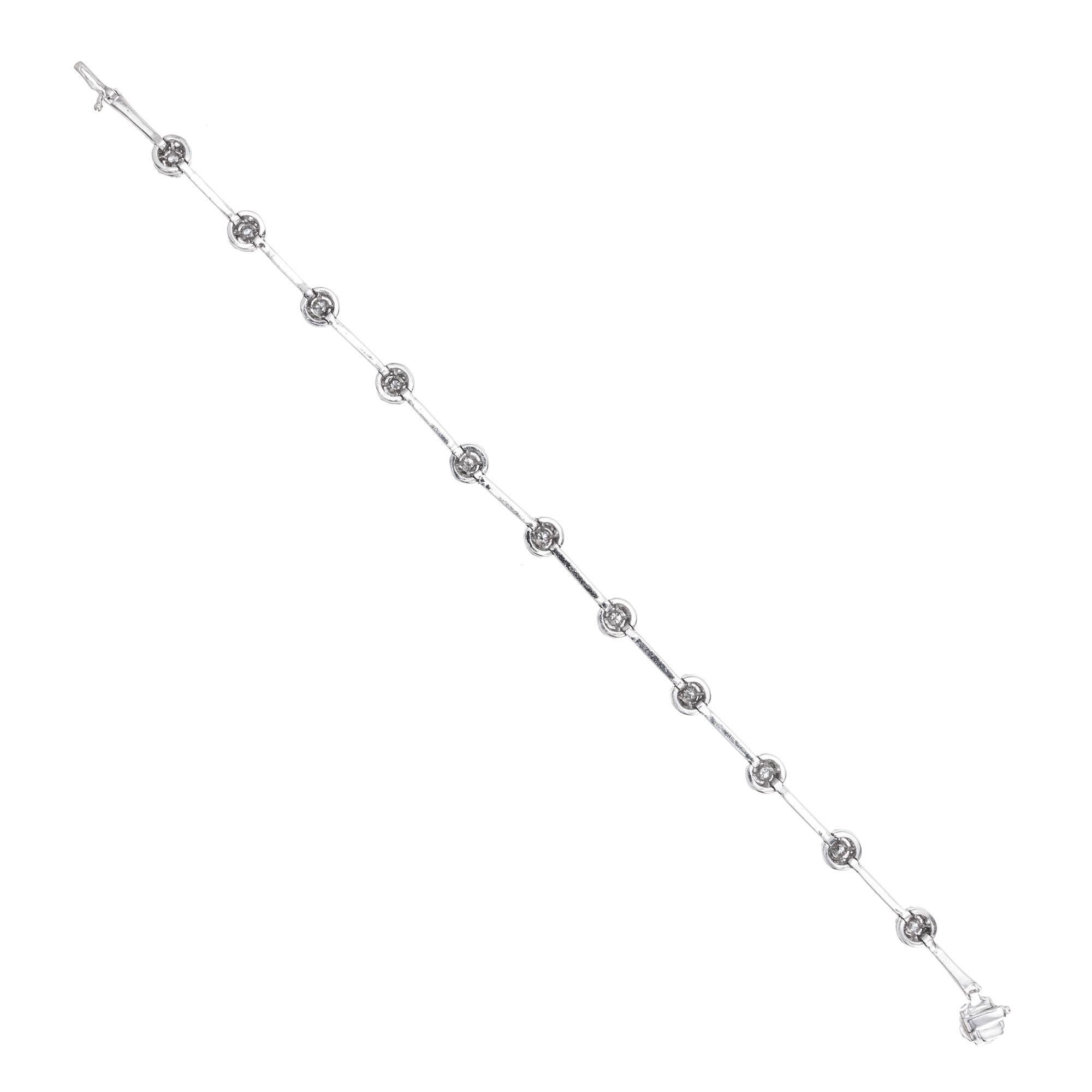 Tacori: Platin-Gliederarmband mit Scharnier, 0,90 Karat Diamant (Rundschliff) im Angebot