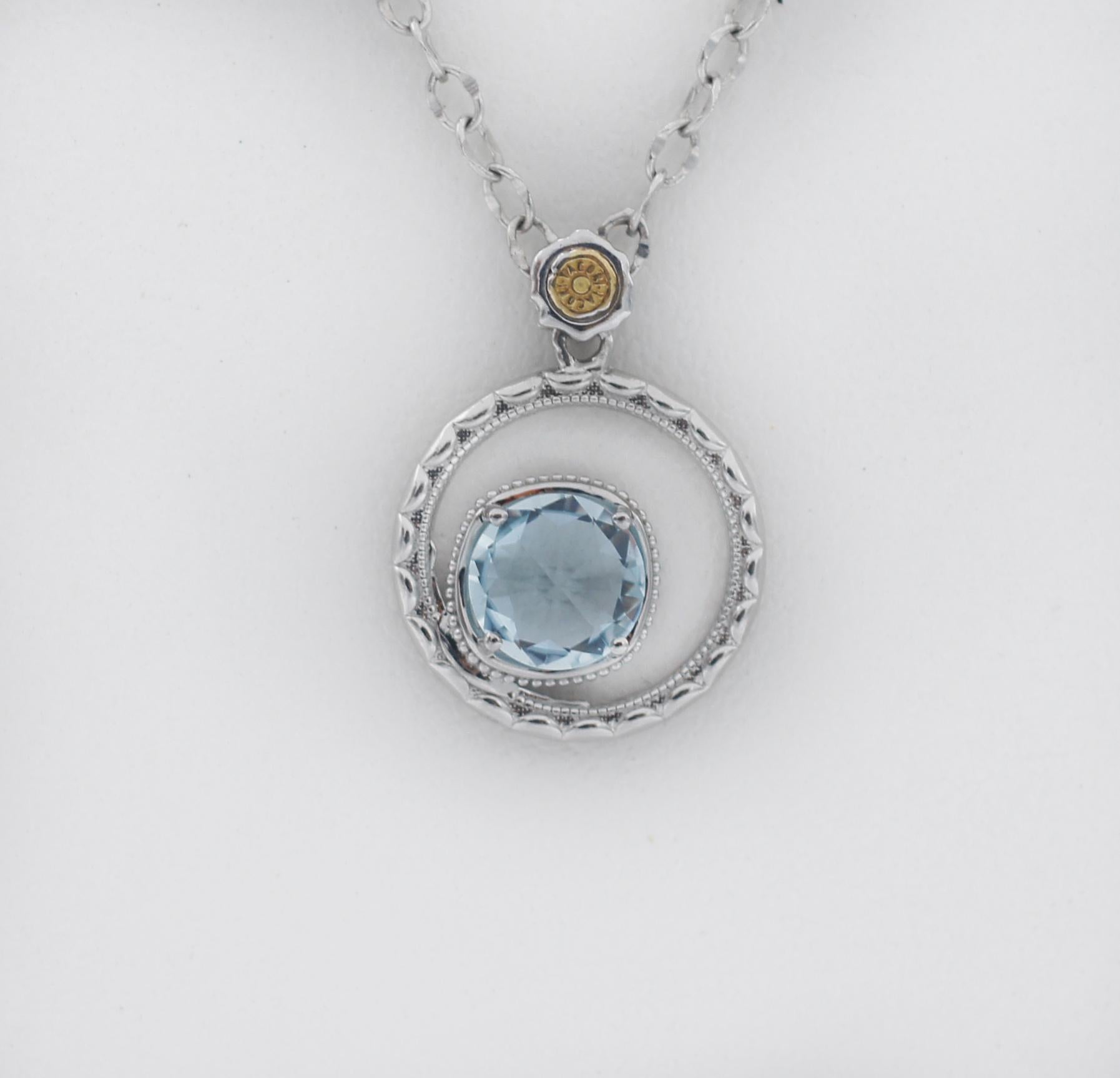tacori blue topaz necklace