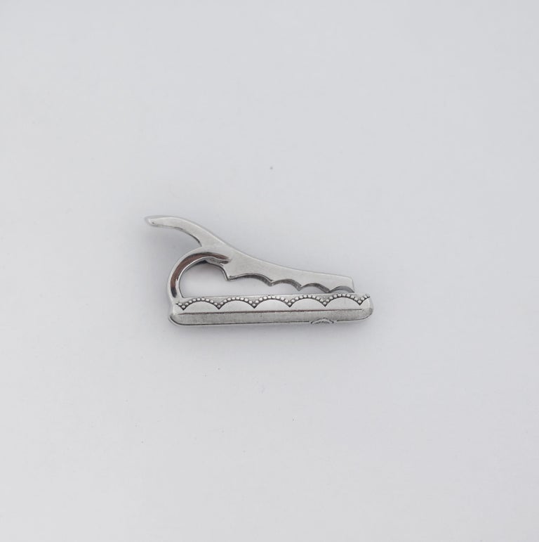 Louis Vuitton Monogram Bold Tie Pin Silver Metal