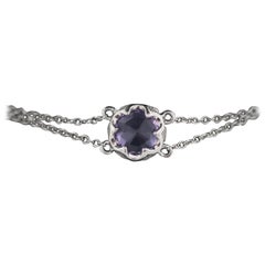 Tacori 925 Silver Sonoma Skies Petite Amethyst Split Chain Bracelet