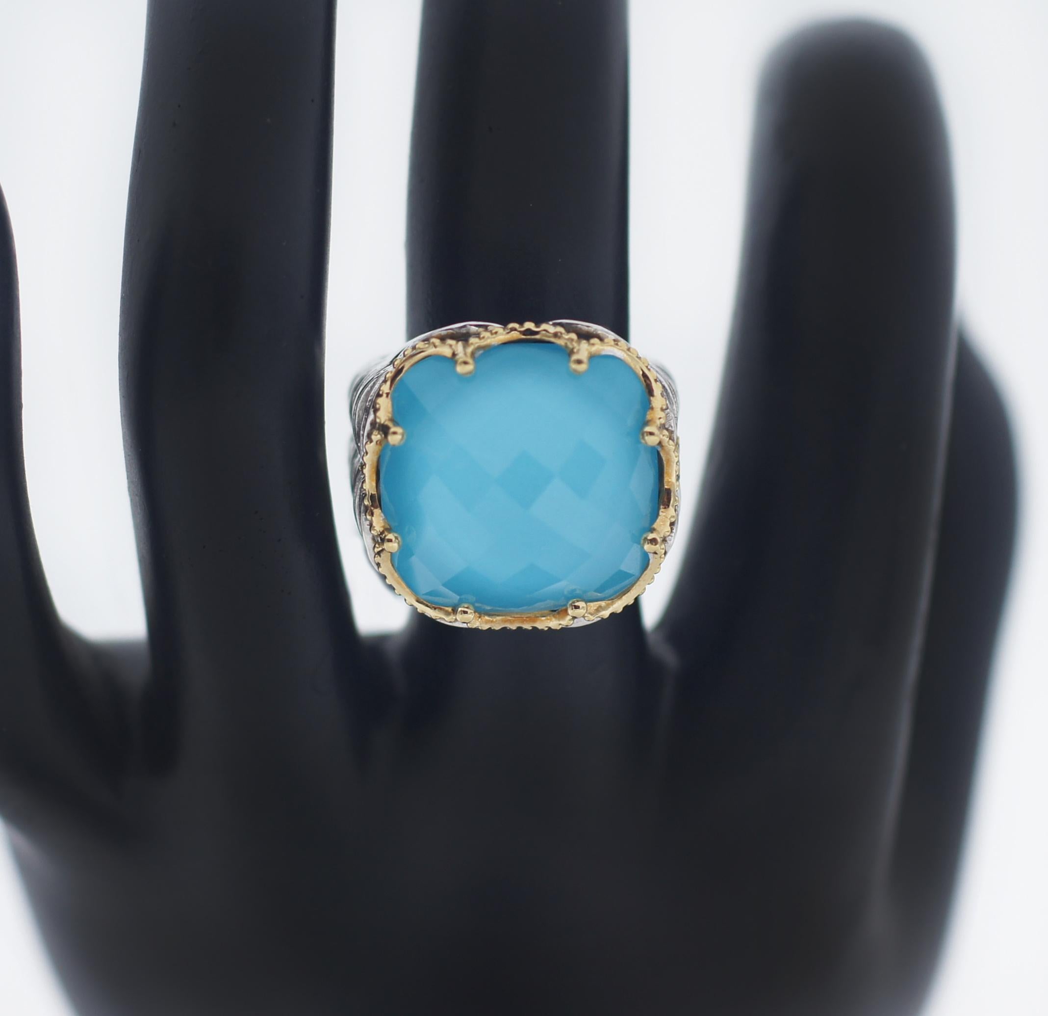 Tacori
925
18K
Crescent Crown Gem
Neolite Turquoise
Size 7.5
This beautiful pre-loved ring is in great looking condition. This ring has some wear which is consistent with time and light use. It has been cleaned and is ready for its new owner.
See