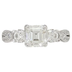 Used Tacori Asscher Cut Diamond 3-Stone Engagement Ring