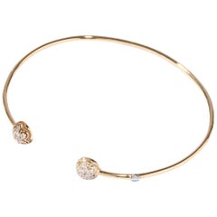 Tacori Bangle Bracelet Diamonds and 18 Karat Yellow Gold 0.40 Carat SB195Y-M