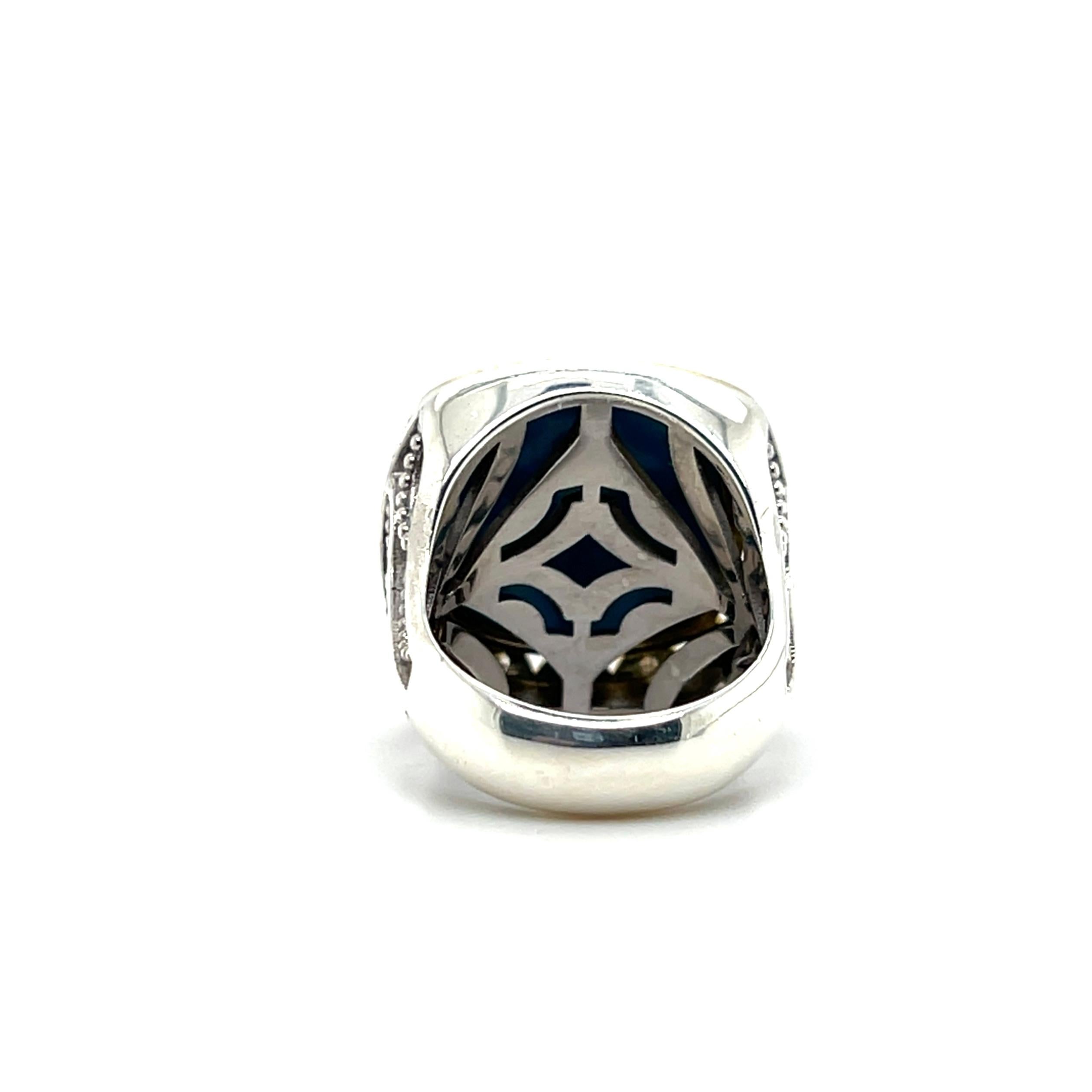 Tacori Bague cocktail en or jaune 18 carats avec quartz turquoise bleue et diamant en vente 7