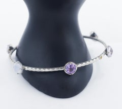 Tacori Calcedonia Amatista Pulsera brazalete de plata 925