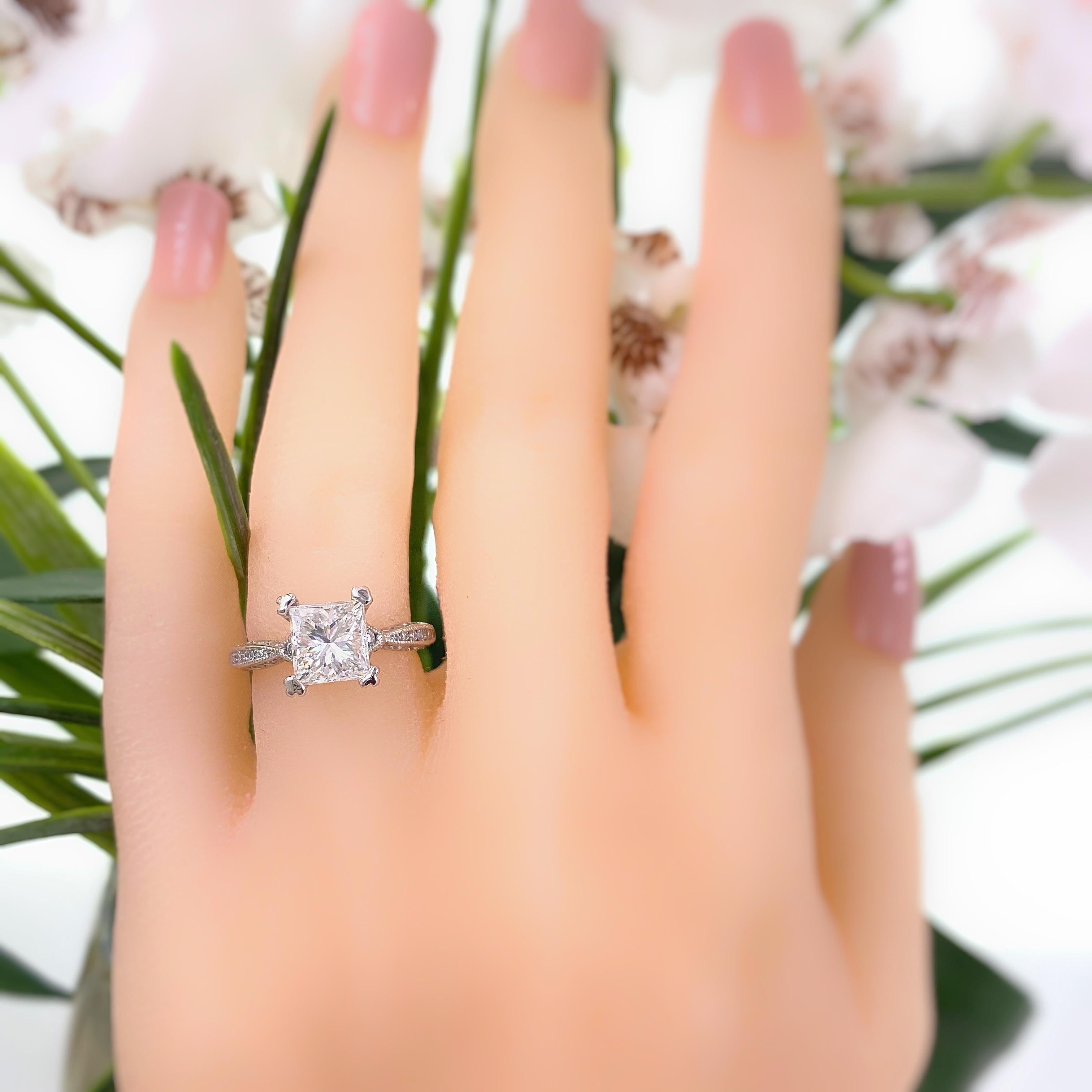 angled princess cut engagement rings