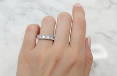 Tacori Crescent Royal Emerald & Round Diamond 18K White Gold Band