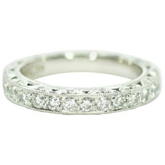 Tacori Crescent Silhouette Platinum Diamond Eternity Ring