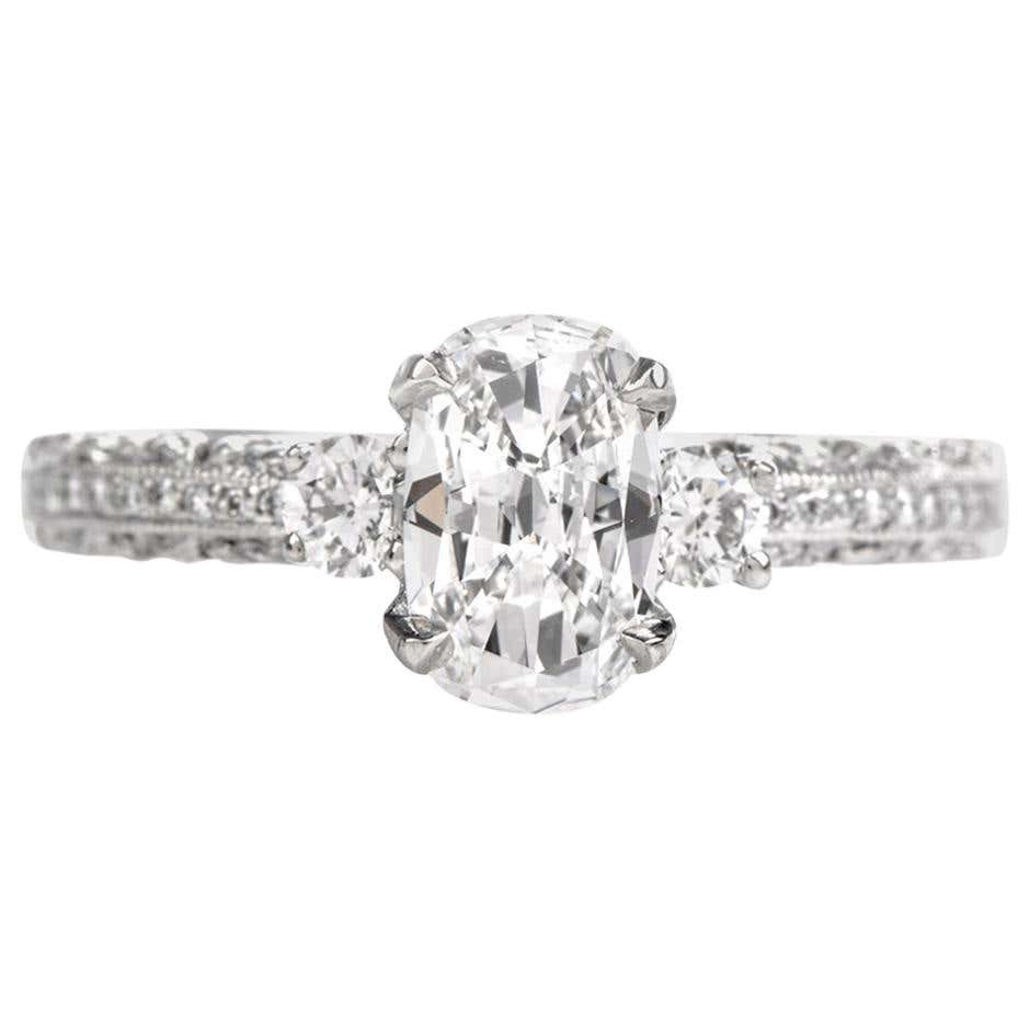 Cartier d'Amour Diamond Platinum Engagement Ring at 1stDibs | cartier d ...