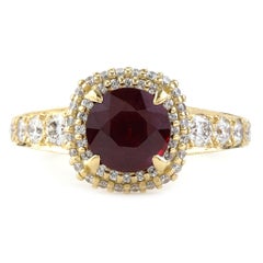Tacori Dantela 2.25 CTTW Ruby And Diamond Engagement Ring 18K Yellow Gold - 6.5