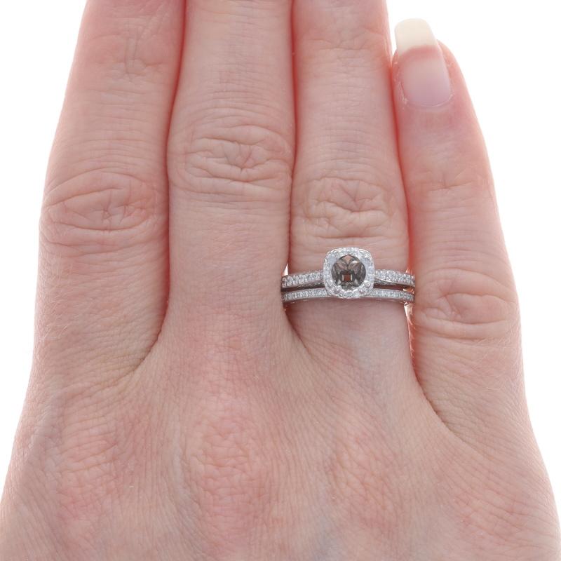 Women's Tacori Dantela Semi-Mount Engage Ring Wed Band White Gold 18k Dia.41ctw fits 6mm For Sale