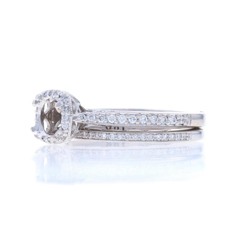 Tacori Dantela Semi-Mount Engage Ring Wed Band White Gold 18k Dia.41ctw fits 6mm For Sale 1
