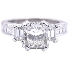 Tacori Designs Platinum Diamond GIA Engagement Ring