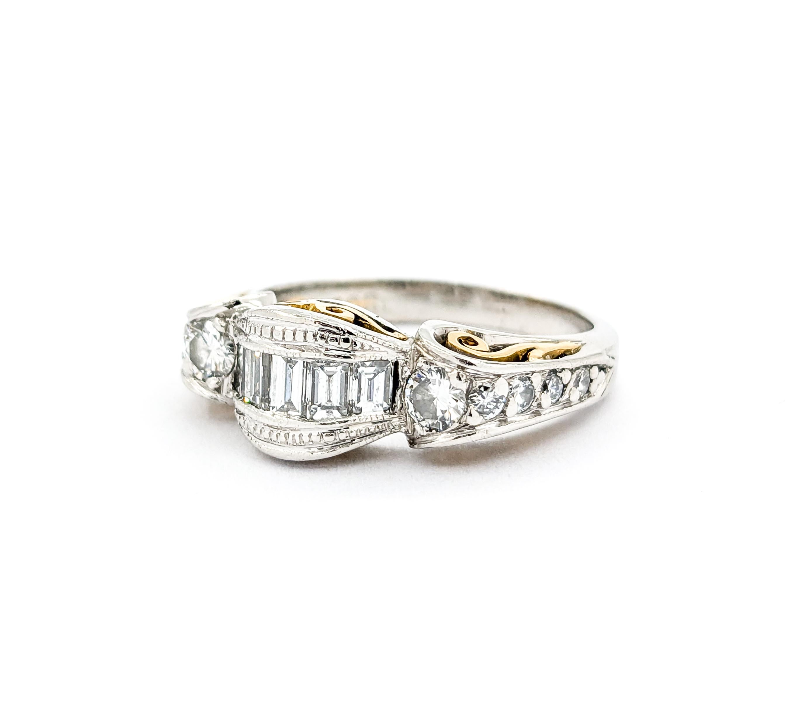 Tacori Diamant Brautmode Ring in 18k Gold & Platin 5