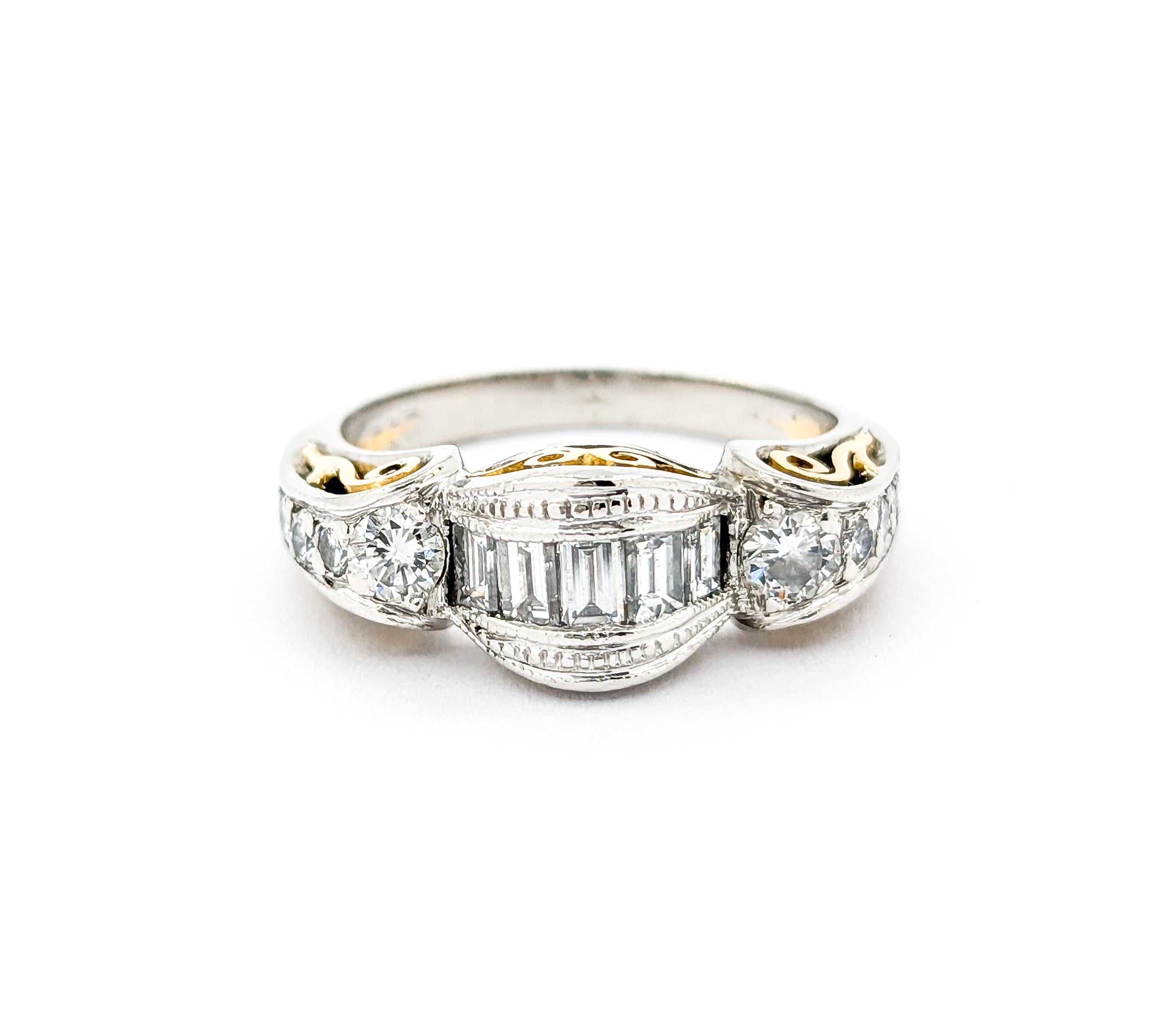 Tacori Diamant Brautmode Ring in 18k Gold & Platin 7