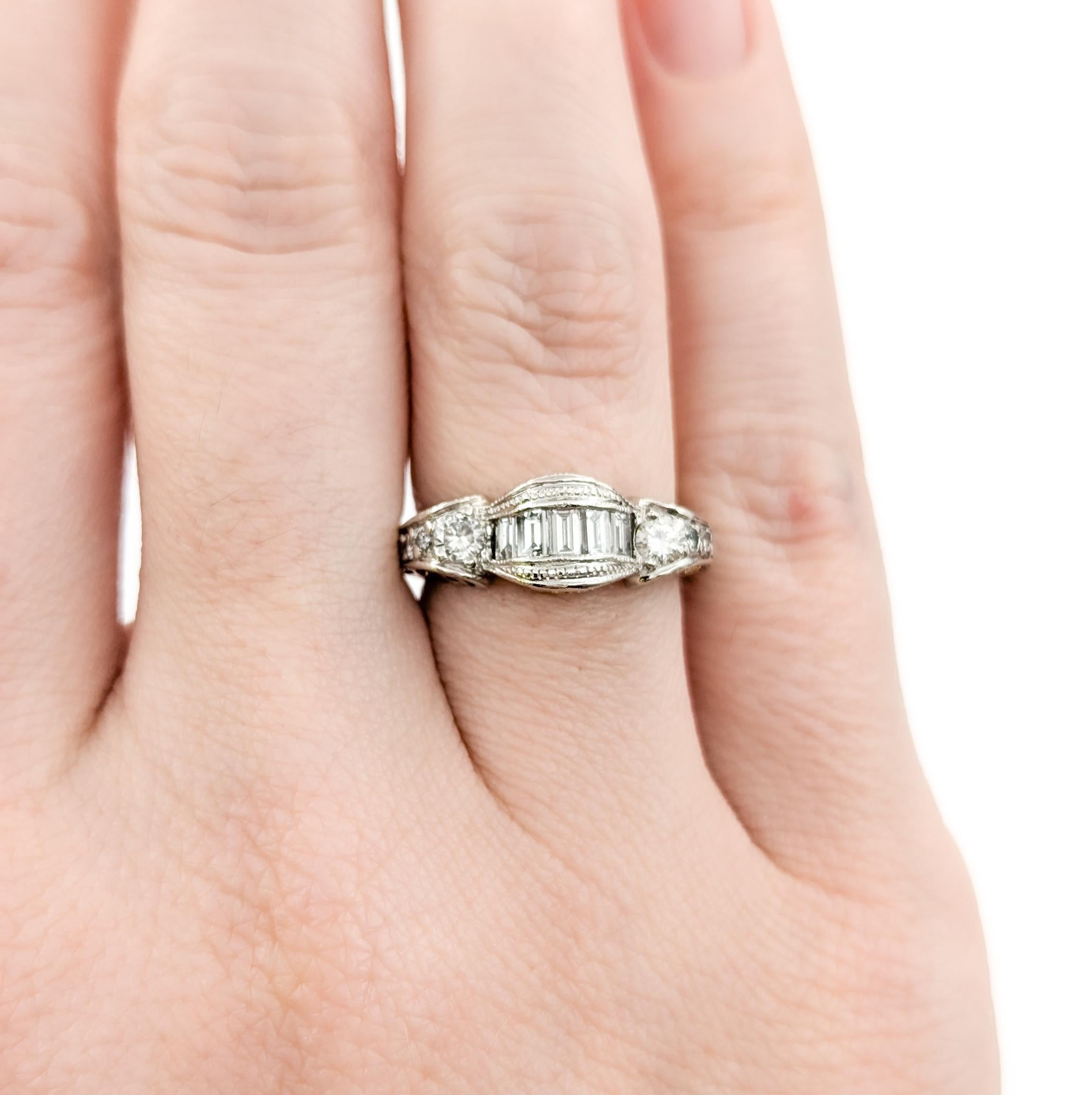 Tacori Diamant Brautmode Ring in 18k Gold & Platin im Zustand „Hervorragend“ in Bloomington, MN