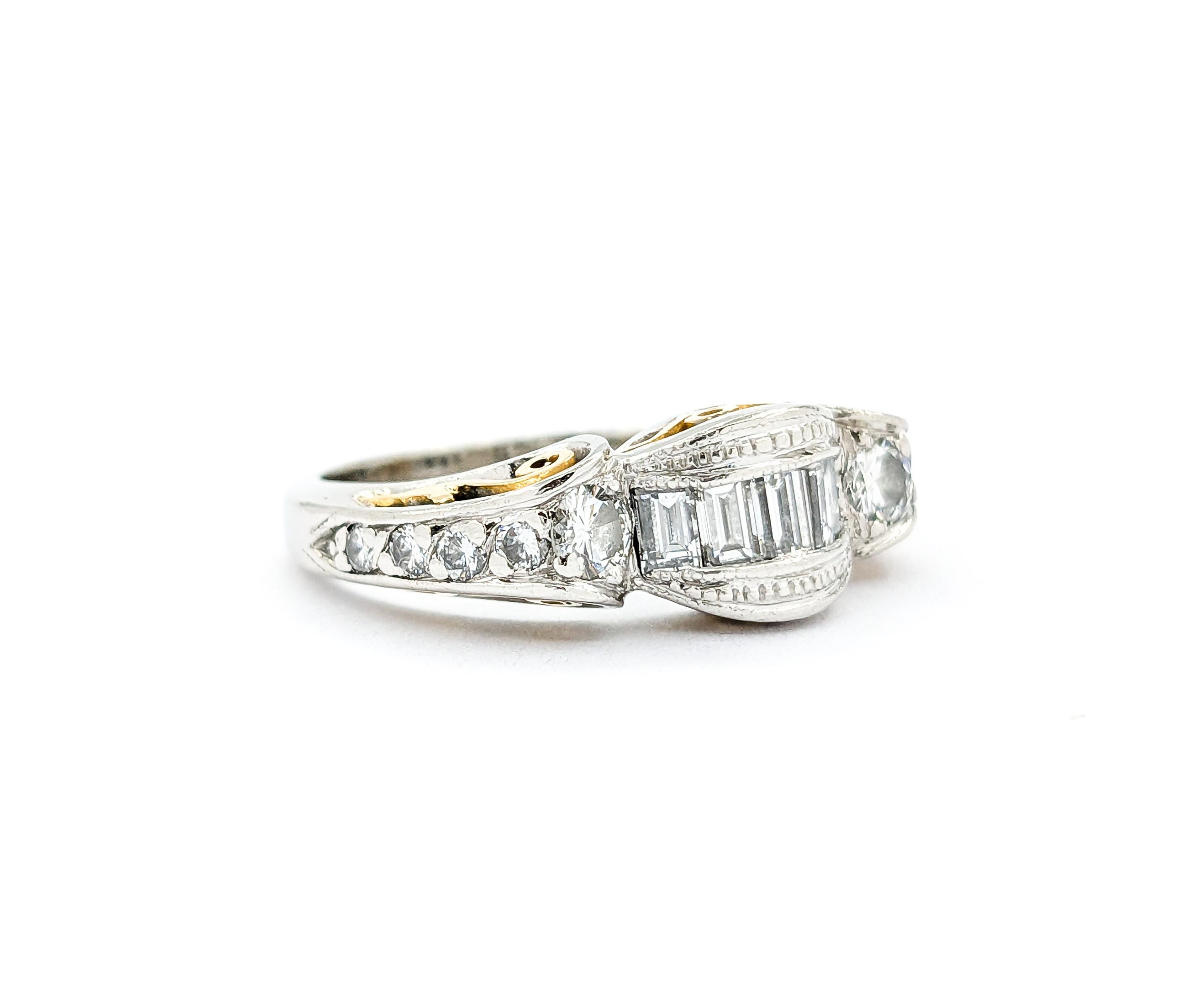 Tacori Diamant Brautmode Ring in 18k Gold & Platin 1