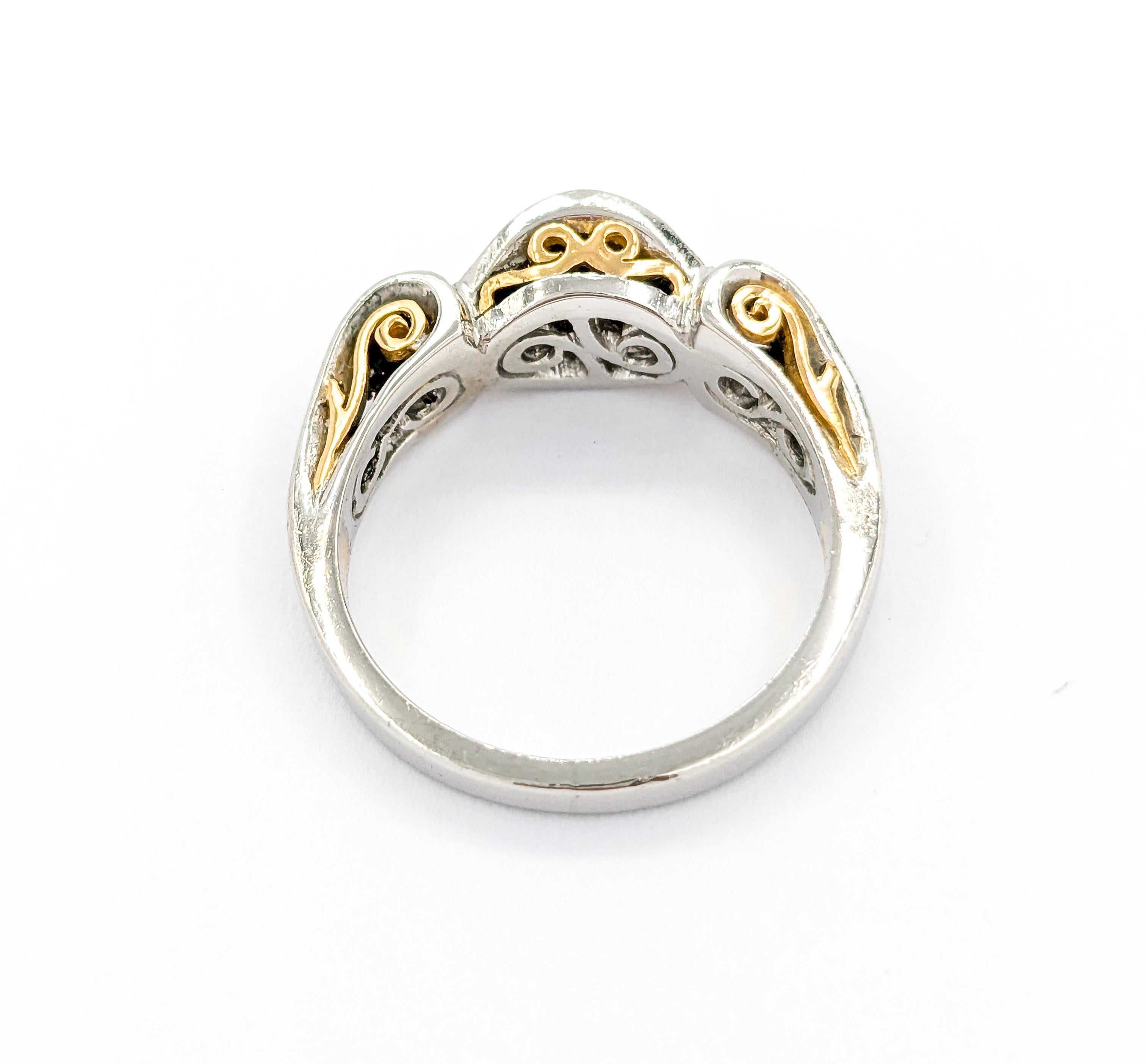Tacori Diamant Brautmode Ring in 18k Gold & Platin 2