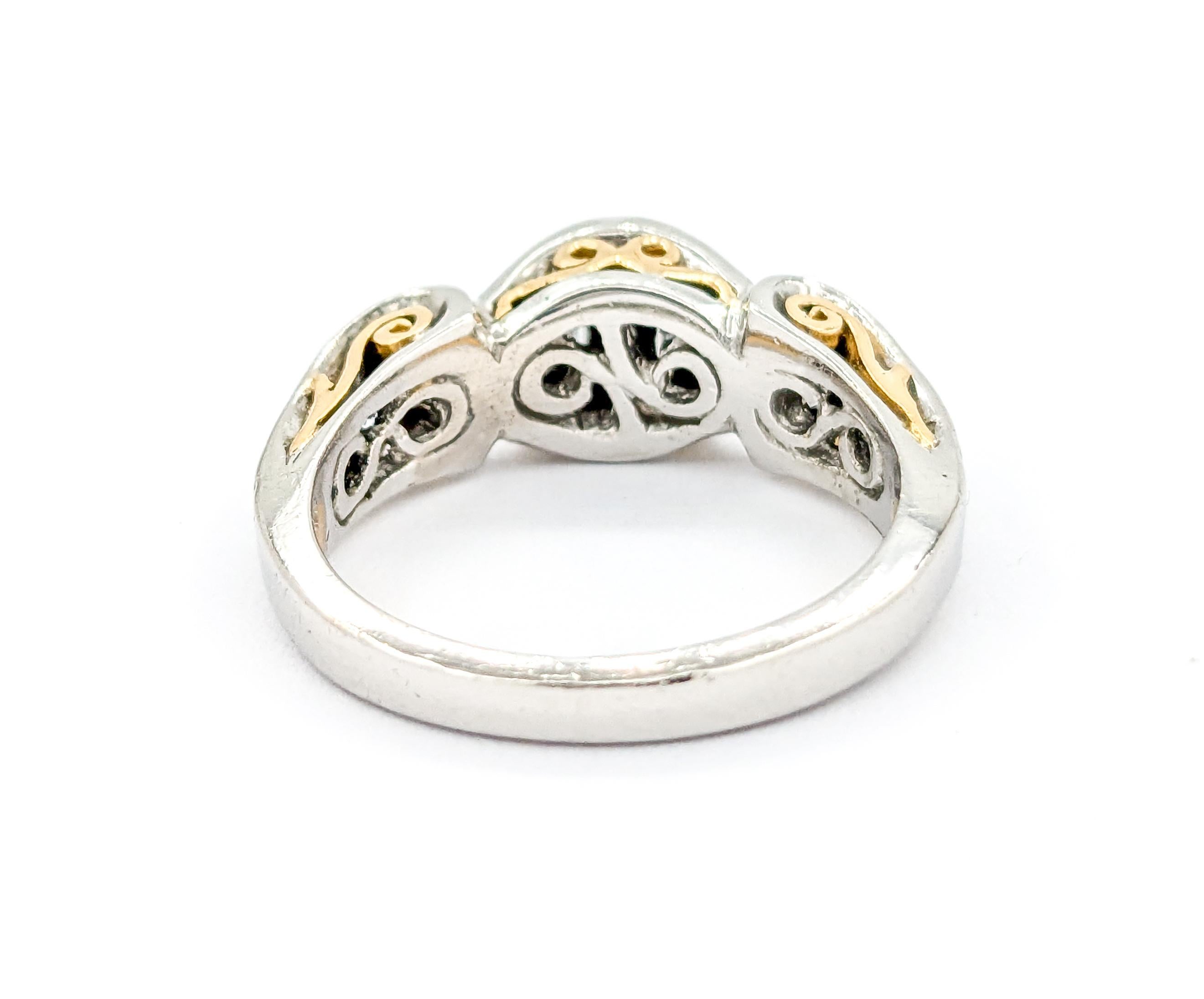 Tacori Diamant Brautmode Ring in 18k Gold & Platin 3