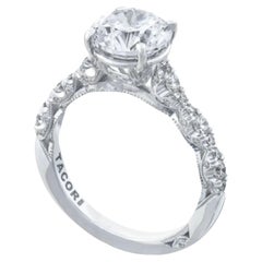 Used Tacori Diamond Engagement Ring French Cut Mounting in 18k Gold