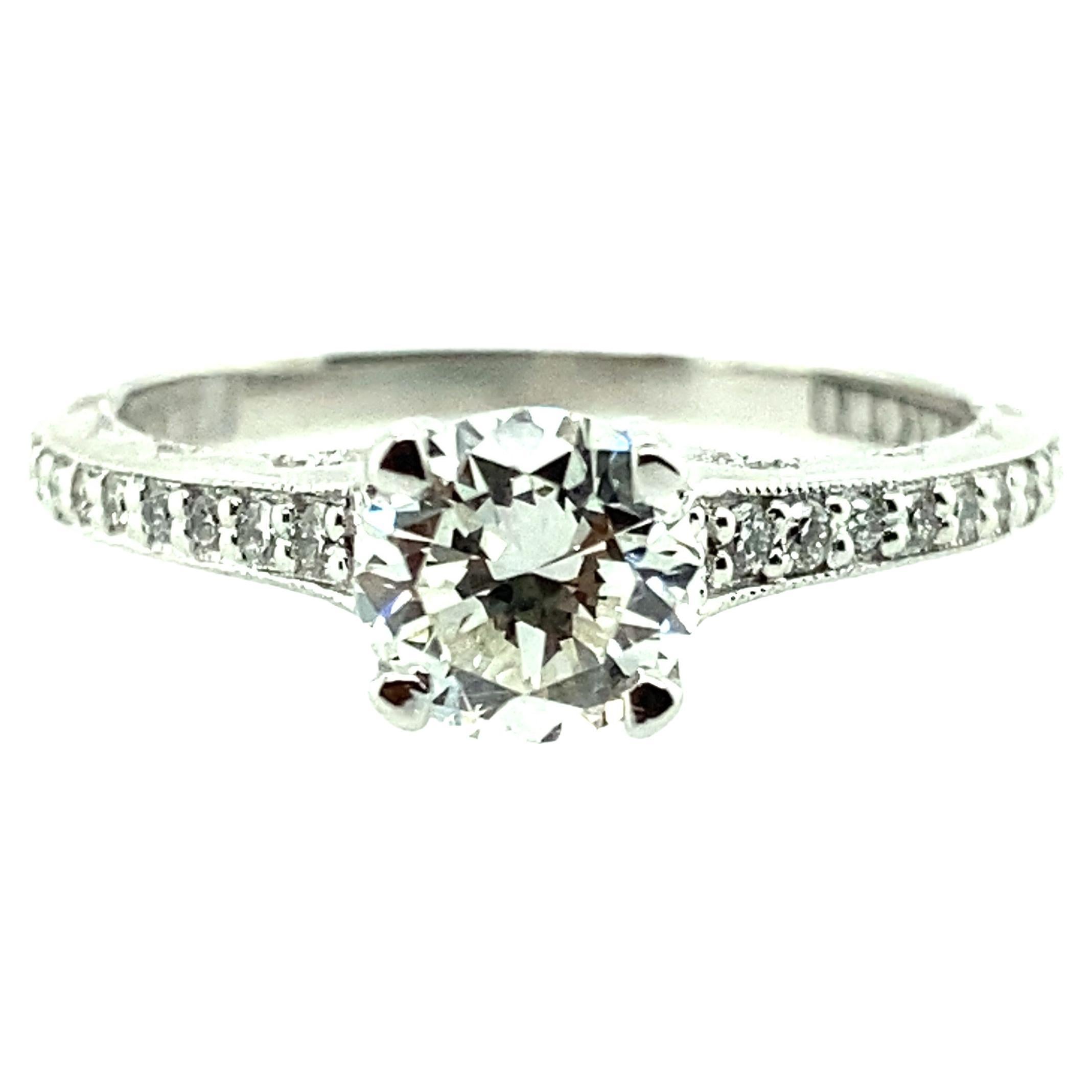Tacori Diamond Engagement Ring in 18 Karat Gold  For Sale