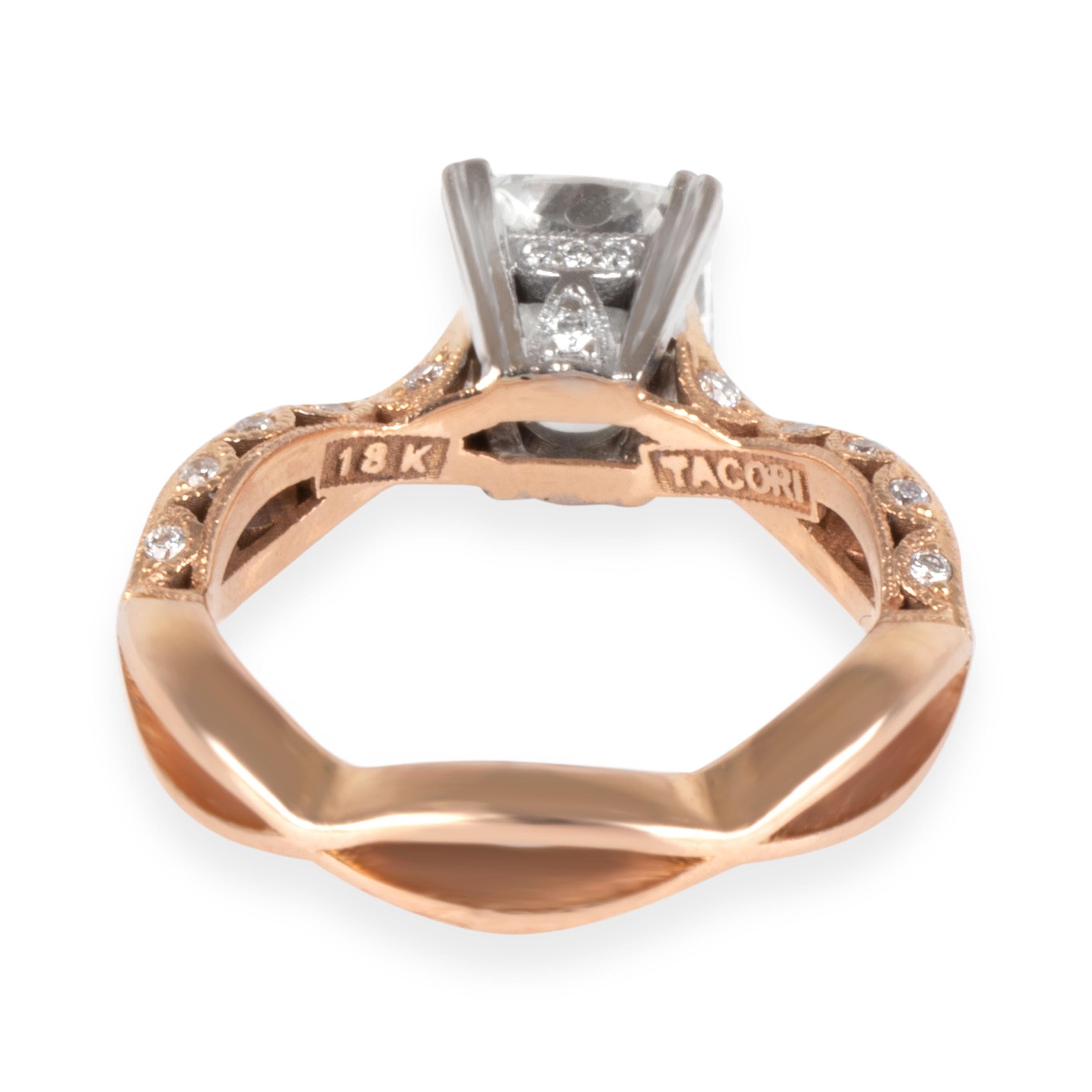 rose gold tacori engagement rings