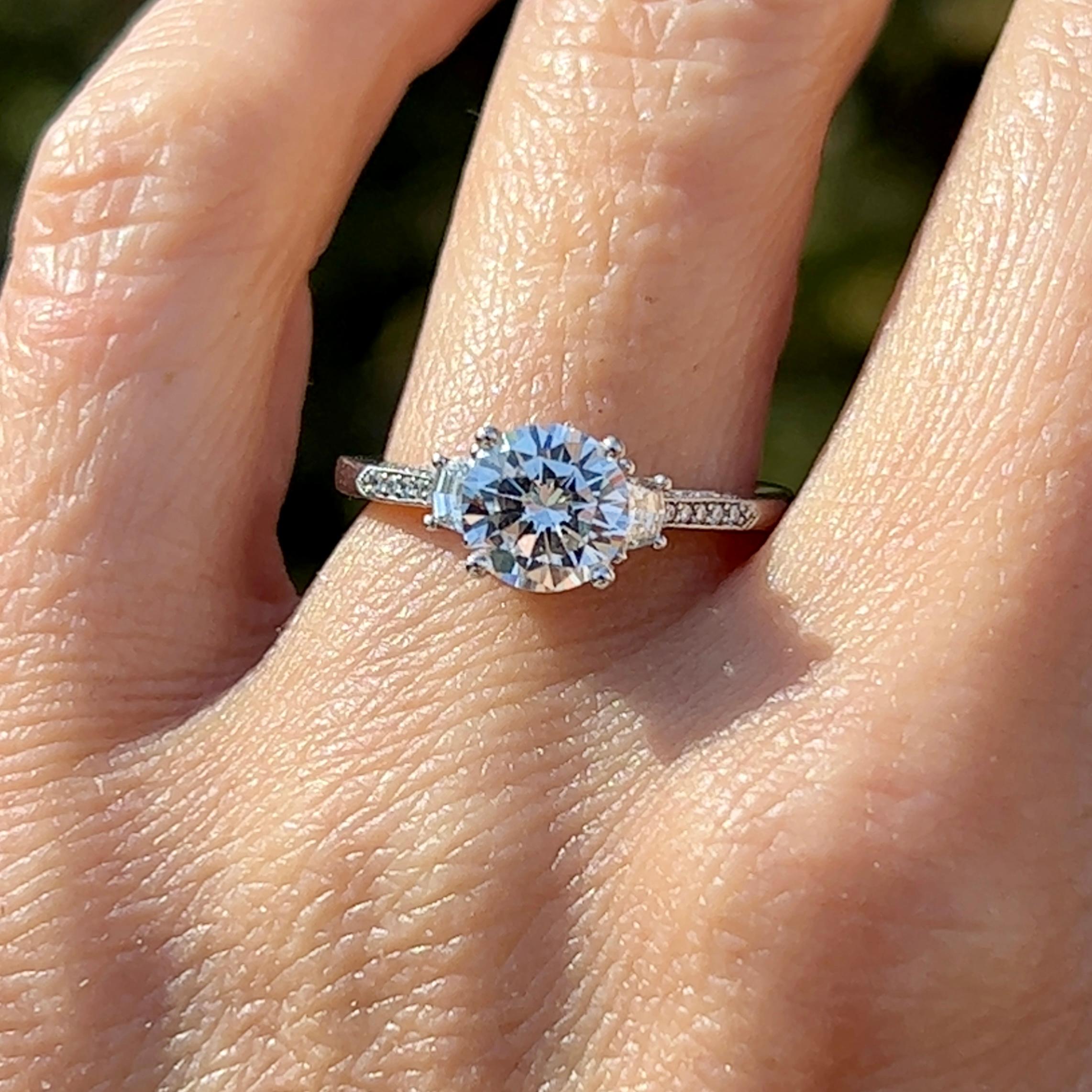 Tacori Diamond Engagement Ring Mounting in 18k White Gold In New Condition In Towson, MD