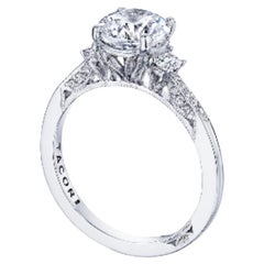 Tacori Diamond Engagement Ring Mounting in 18k White Gold