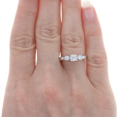 Tacori Diamond Engagement Ring Platinum Yellow Gold 18k .75ctw Three-Stone 6 1/4