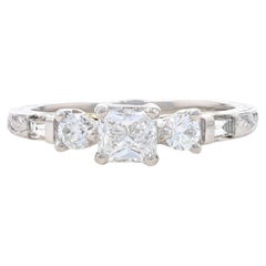 Tacori Diamond Engagement Ring Platinum Yellow Gold 18k .75ctw Three-Stone 6 1/4