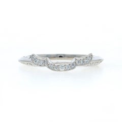 Fede nuziale con diamante Tacori - Platino 950 Anello di guardia rotondo da 0,10 ct.