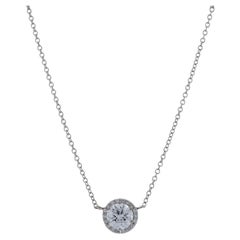 Collana Tacori con diamanti a raggiera da 16 1/2" - Oro bianco 18k Brilliante rotondo .57ctw GIA