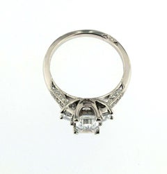 Tacori Diamond Semi Mount Ring in Platinum