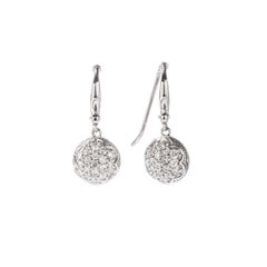 Tacori Drop Earrings Sterling Silver and Diamonds 0.80 Ct 18 Karat Gold SE205