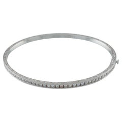 Bracciale Tacori con incisione in argento e CZ taglio principessa, misura 7,5