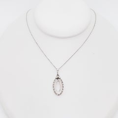 Tacori Estate Collar Colgante Ovalado de Diamantes Blancos en Oro Blanco de 18 Kilates