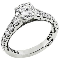 Tacori GIA 1.04 Carat Diamond Gold Engagement Ring