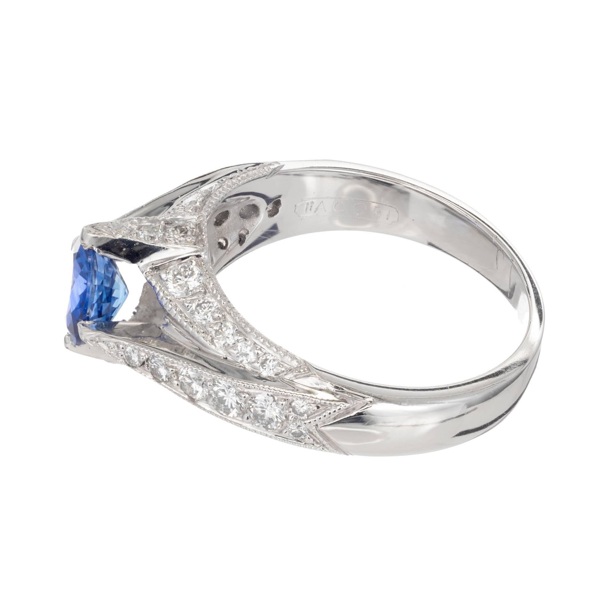 tacori sapphire diamond engagement ring