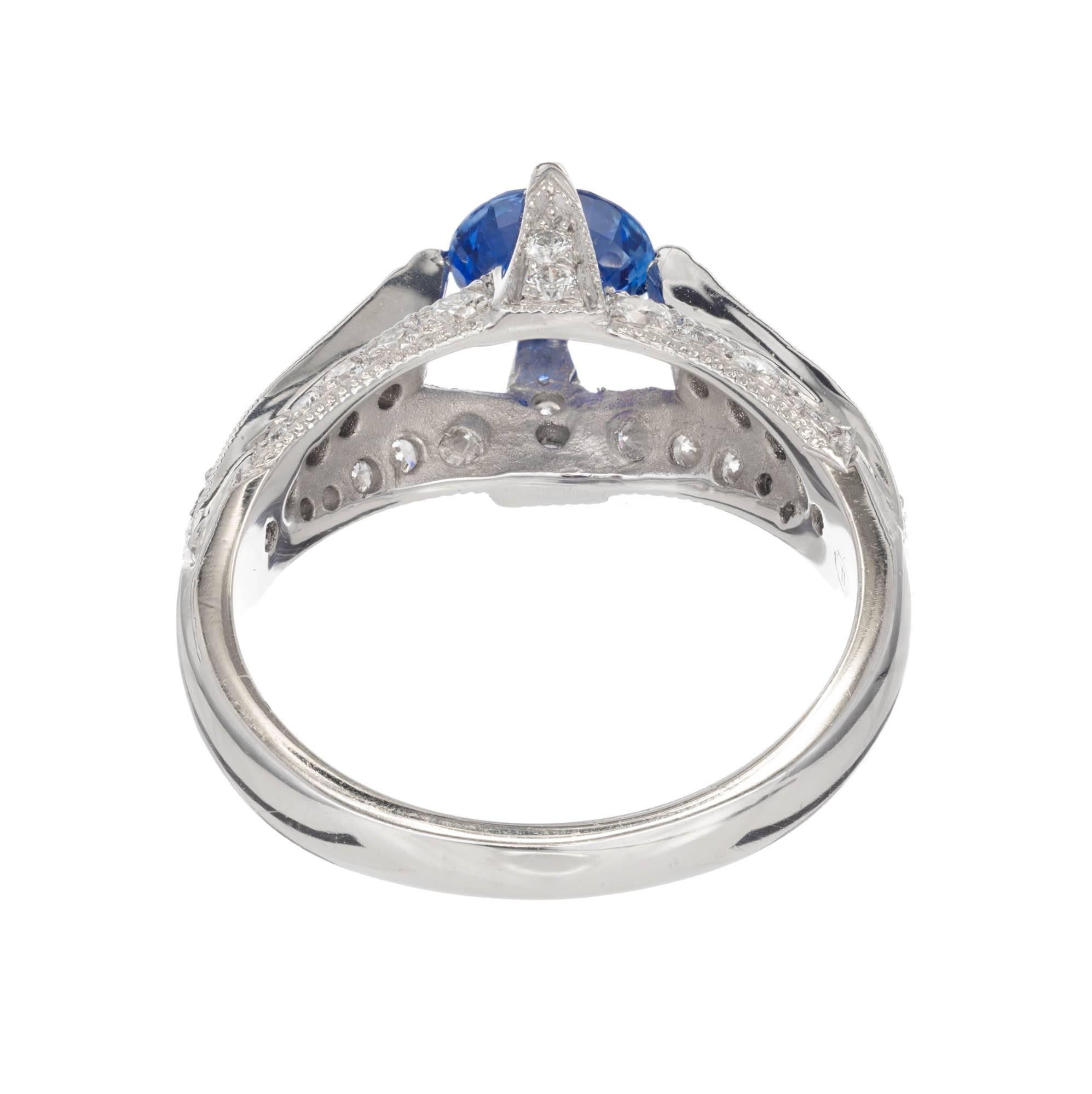 tacori sapphire diamond engagement ring