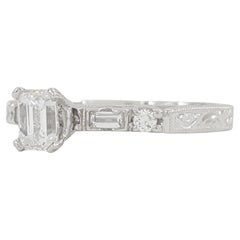 Tacori GIA Certified Emerald Cut Diamond Engagement Ring