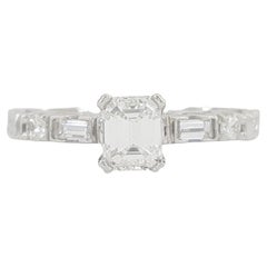 Tacori GIA Certified Emerald Cut Diamond Engagement Ring