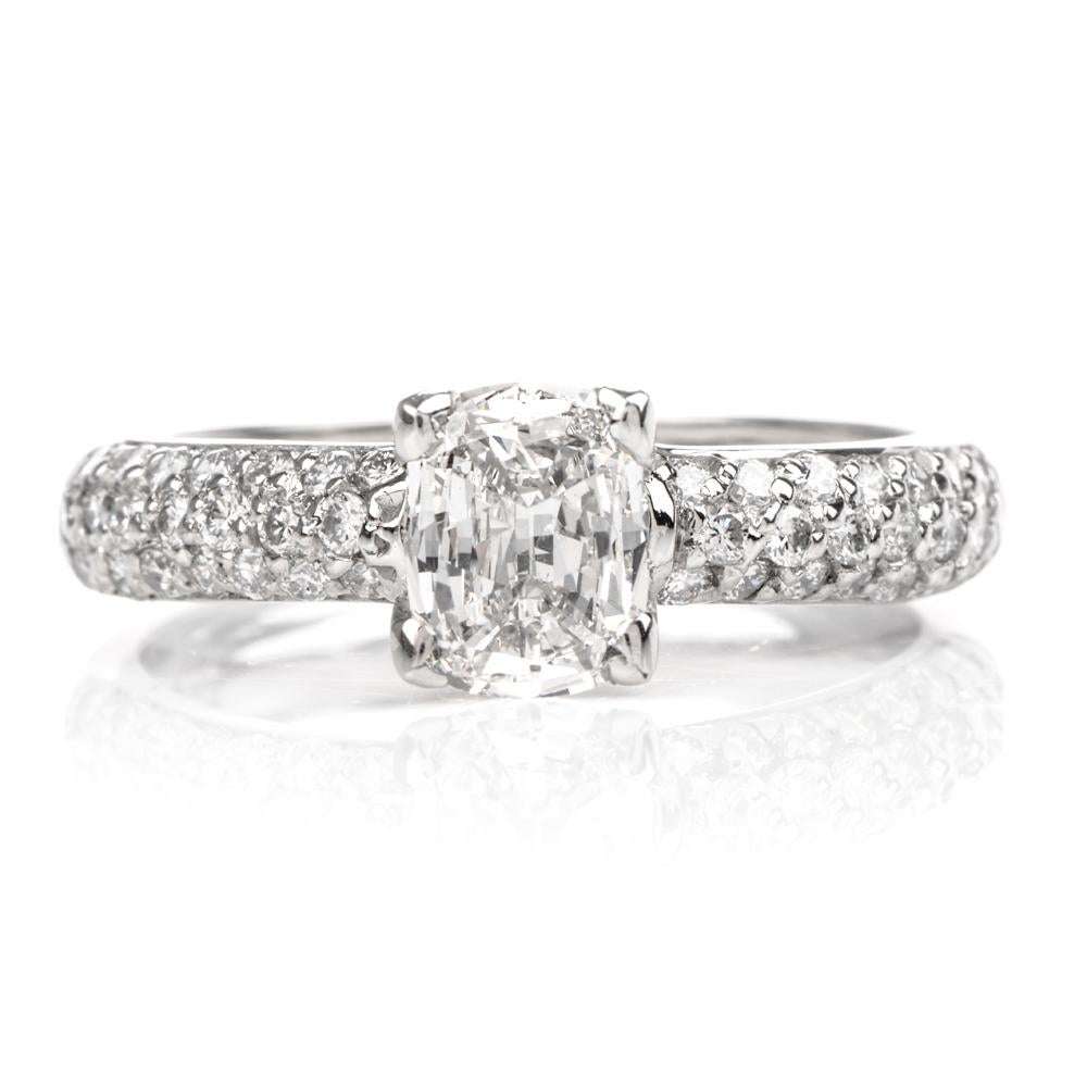 tacori pave diamond engagement ring