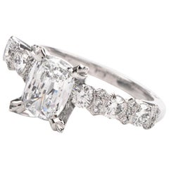 Tacori High Set GIA D-SI2 Diamond Platinum Engagement Ring