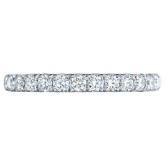 Tacori HT2545 2.5mm Band 1/2 Way Diamonds 0.65 Ct Petite Crescent Platinum Ring