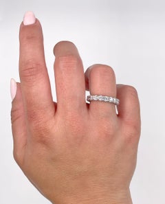 Tacori HT2632 18k White Gold Eternity Ring with 3.20 Carat Round Diamonds G/VS