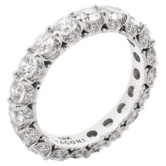 Tacori HT2632 18k White Gold Eternity Ring with 3.20 Carat Round Diamonds G/VS