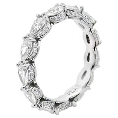 Tacori HT2642 Platinum Pear Shaped 2.22 Carat Diamond Eternity Band Ring