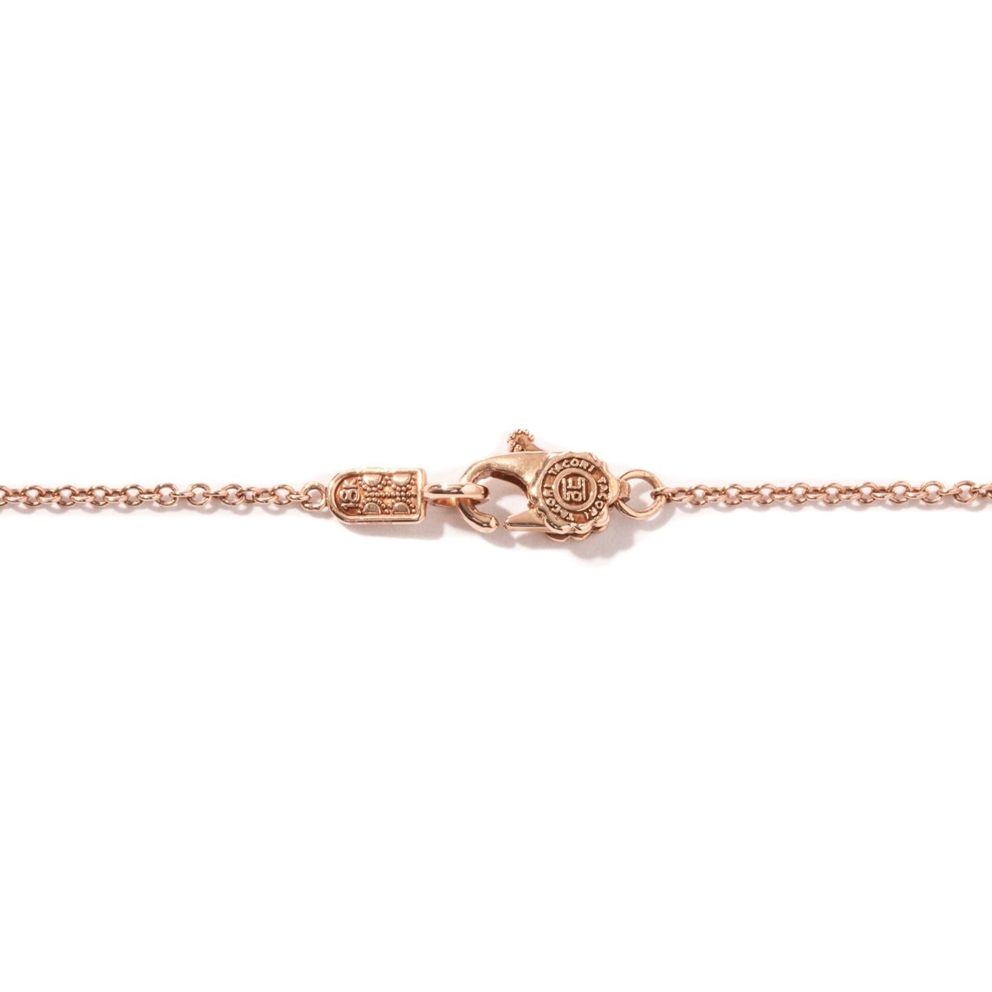 Women's Tacori Necklace and Earrings Set Peach Moonstone Diamonds 18 Karat Rose Gold For Sale