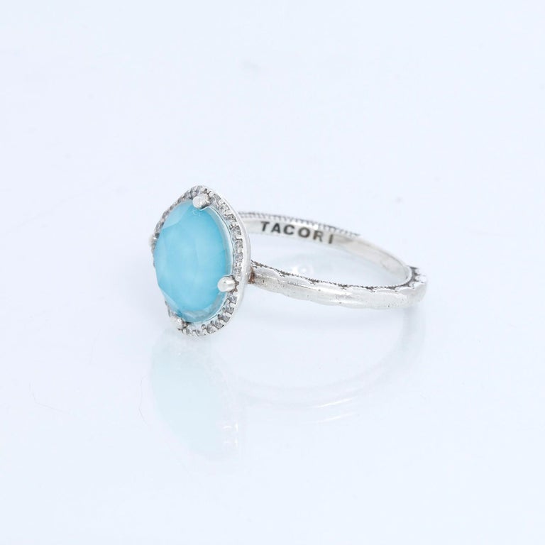 Tacori Neolite Turquoise Crescent Bezel Ring Size at 1stDibs