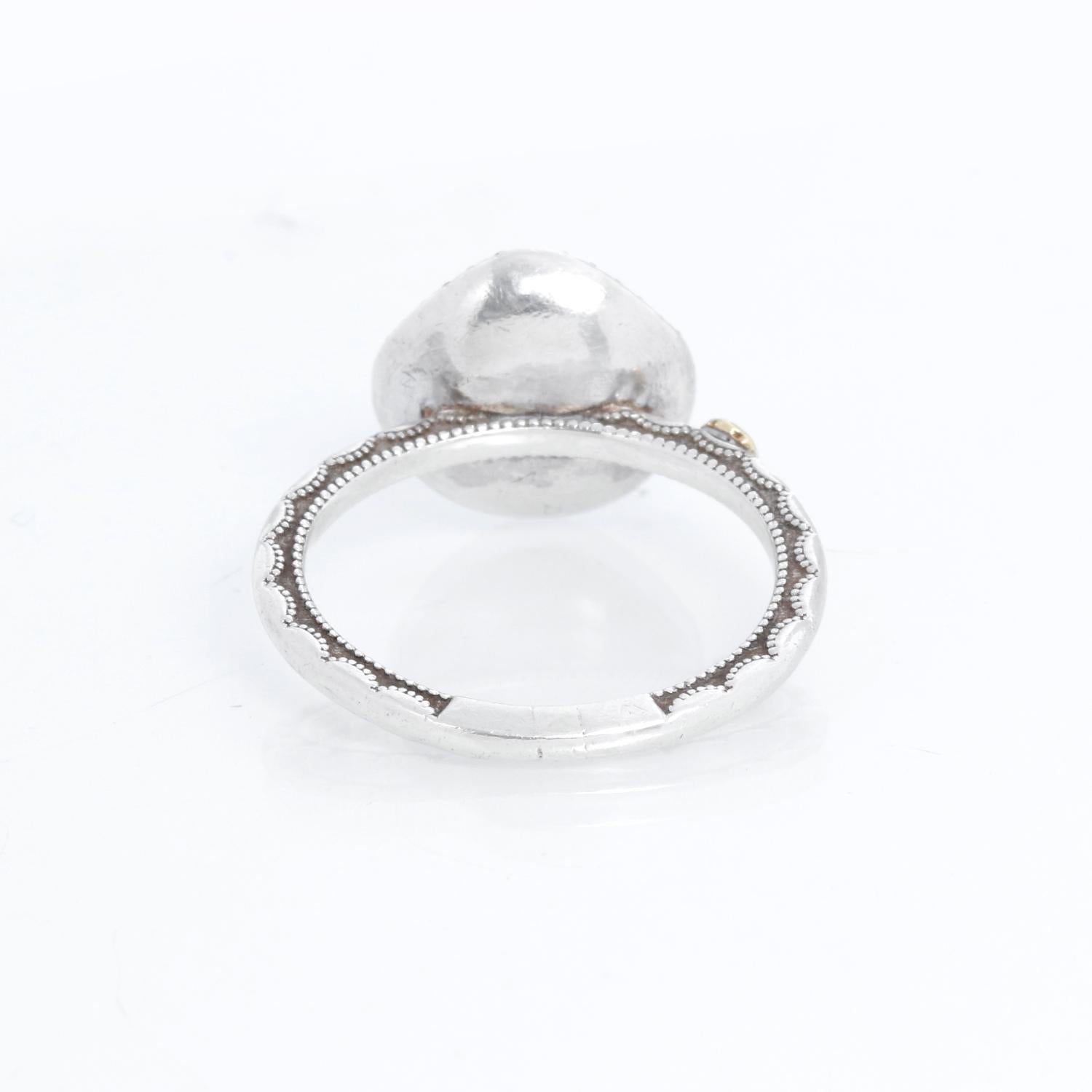 Tacori Neolith Türkis-Ring mit Halbmond-Lünette Größe 6,5 im Zustand „Hervorragend“ in Dallas, TX